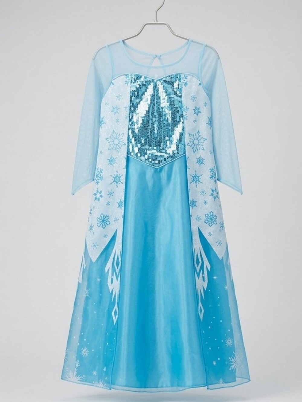 Disney Frozen Elsa Blue Sparkle Ice Princess Kids Costume Dress Sz M(7-8)